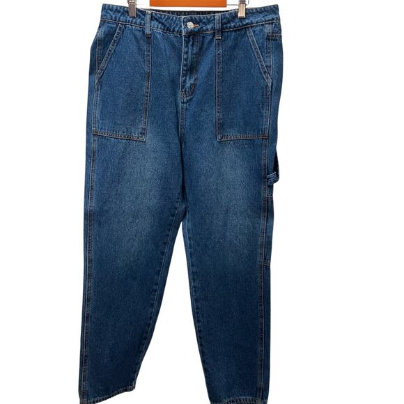 Monkey Ride‎ High Rise Carpenter Jeans Womens 11 Cargo Mom Origional Vintage - Picture 1 of 16